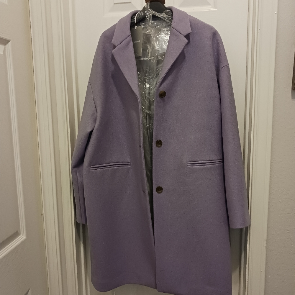 NWT Everlane Cocoon Coat - sz 10 - lavender